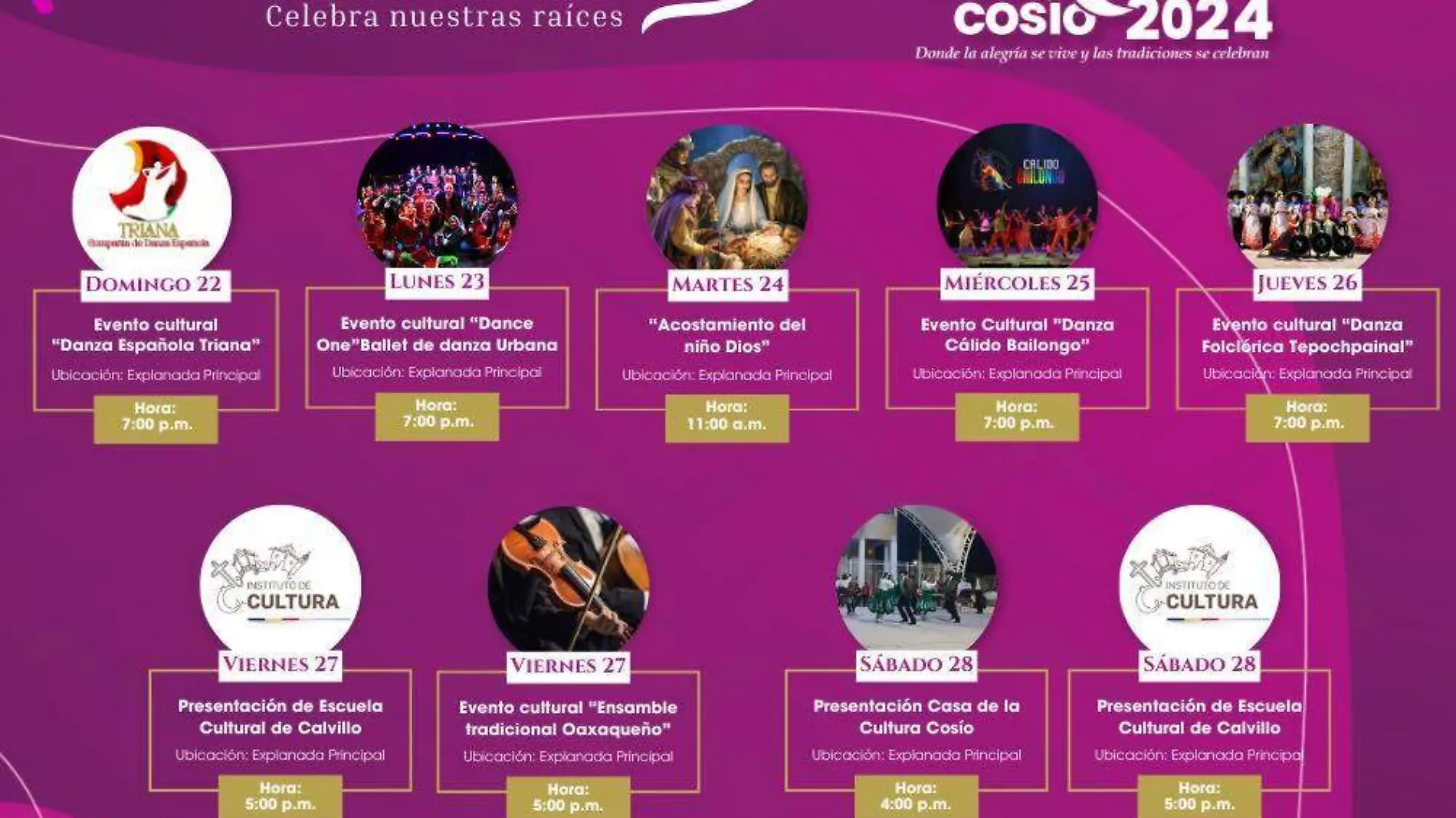 Actividades culturales Cosío